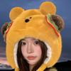 Penguin Winter Plush Hat Cartoon Hamburger Ear Protection Cap Skiing Bear Lei Feng Hat  Autumn