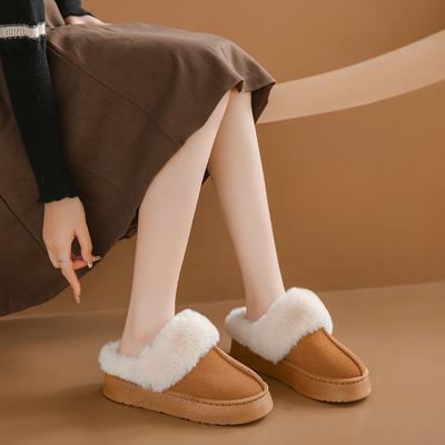 Модные меховые тапочки женские зимние плюшевые сандалии роскошные шлепанцы на платформе женские с толстой подошвой дизайнерские хлопковые домашние туфли