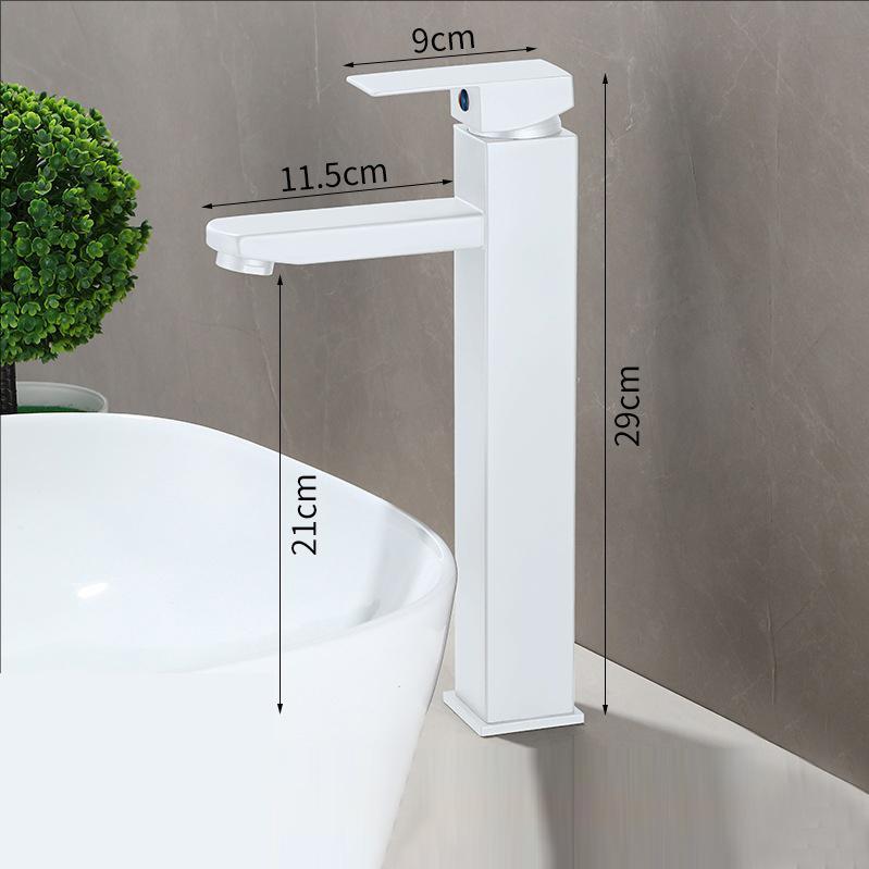 Черный смеситель для раковины Горячий и холодный смесители Смесители для раковины в ванной Однорычажный Кремово-белый Смесители для раковины Серо-белый