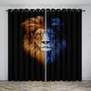 Wild Lion Animal Free Shipping Window Curtains Blinds For Living Room Kid's Bedroom Bathroom Kicthen Office Door Home Decor2Pcs