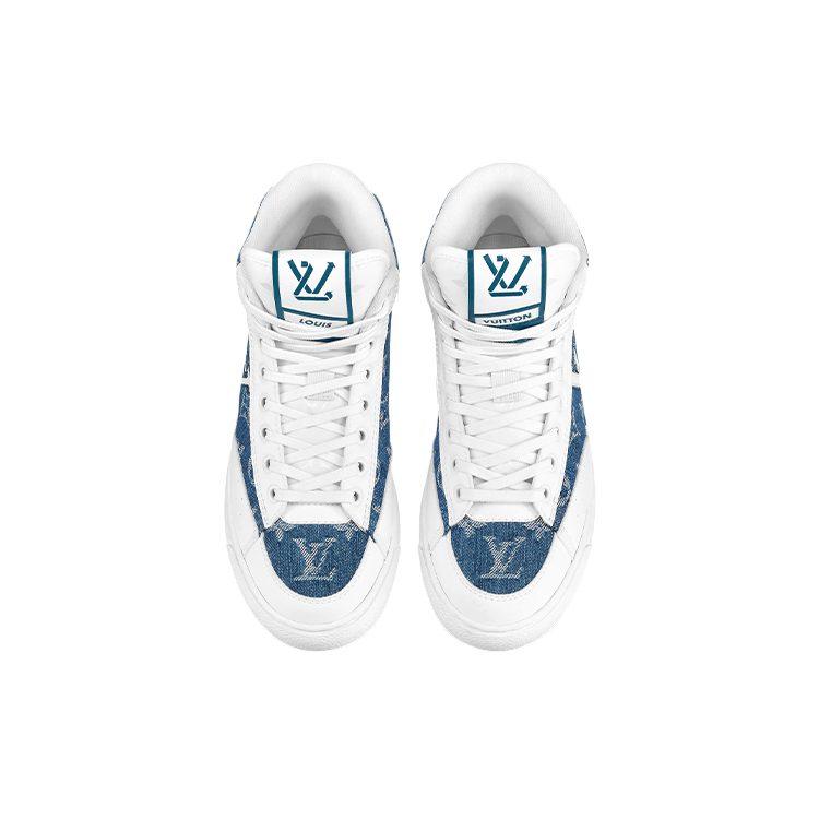 Louis Vuitton Кроссовки Charlie Ankle 'White Denim Monogram' Женские 1A9S5G