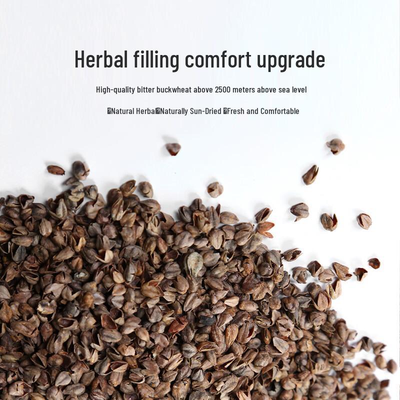 Подушка под шею из чистого хлопка с гречневой лузгой
