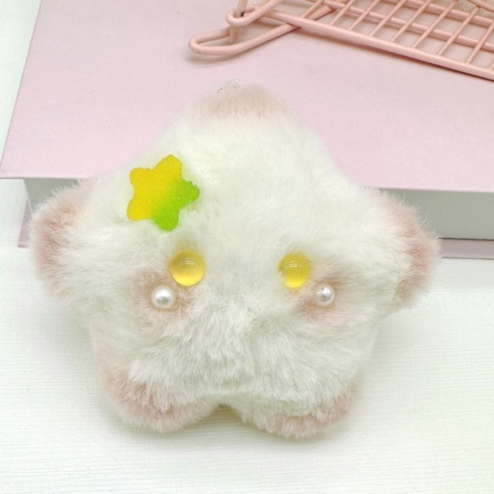 Bow Squeak Star Plush Keychain Fluffy Squeezing Plush Star Doll Squeak Toy Kid Girl Boy
