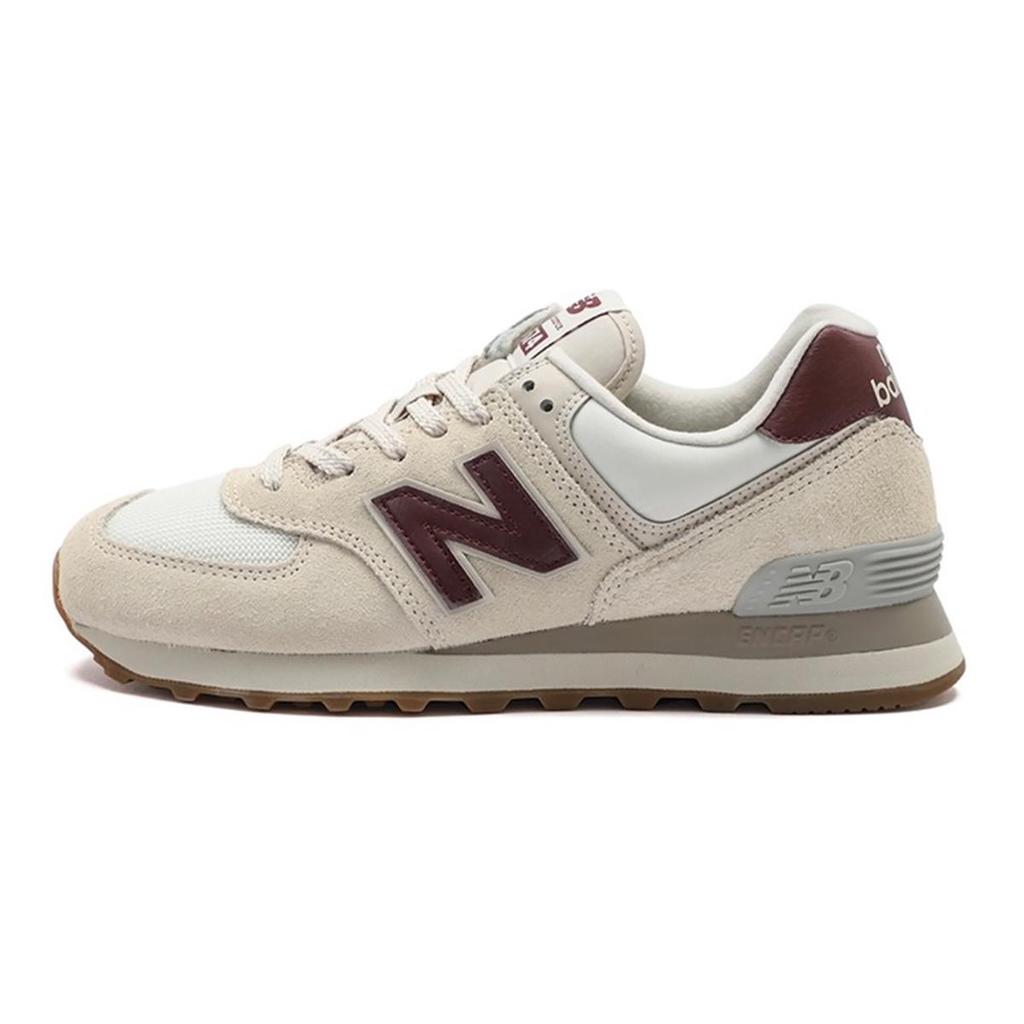 New Balance NB 574 Lightweight Abrasion Resistant Low top Running Shoes Women's Pink Brown WL574RCF(Team652-NB)