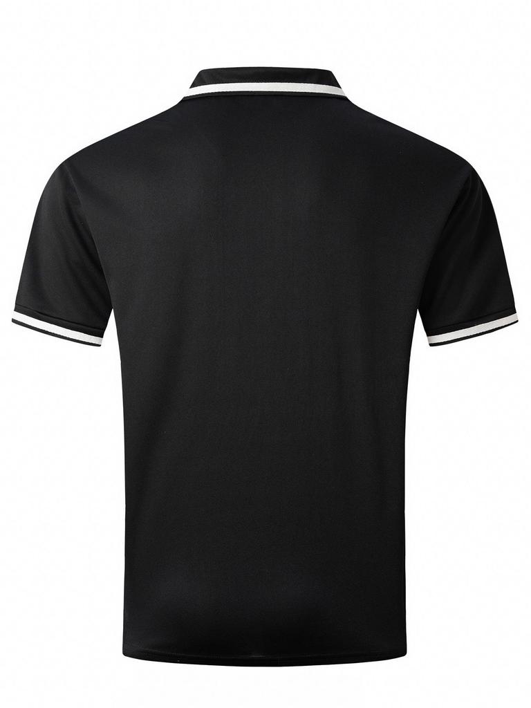 Мужская спортивная рубашка-поло 2024 года с карманом на пуговицах