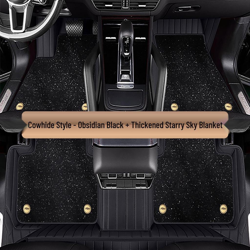 Custom-Fit Double-Layer Cowhide Floor Mats for Jike 001/007/009/X/7X/9X Vehicles