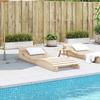 VidaXL Chaise Longue, Transat de Patio, Lit de Repos de Jardin, Bain de Soleil Piscine Terrasse Balcon, Moderne, Bois Massif 832580