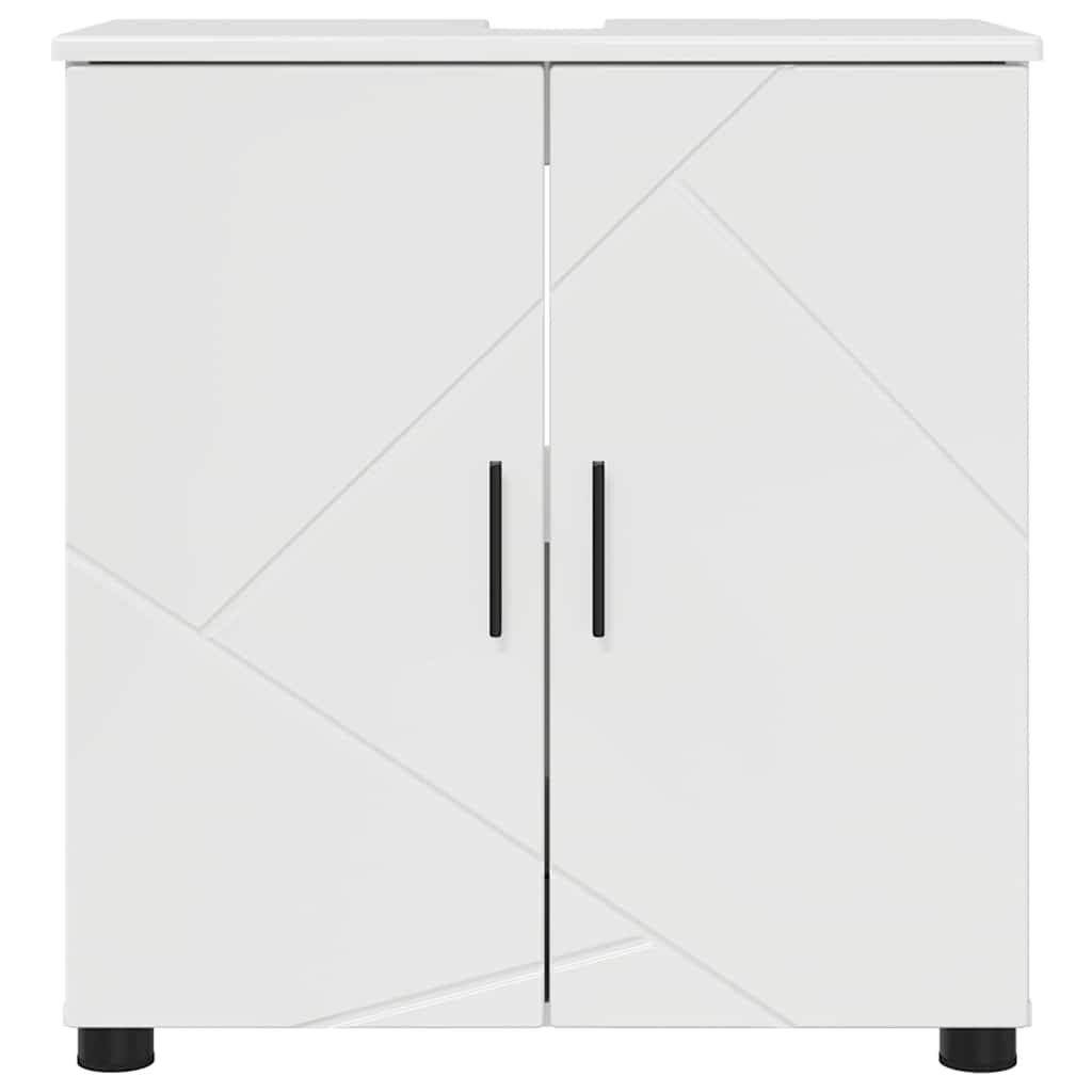 Bathroom Cabinet with Storage Glossy White 61 x 35 x 64 cm