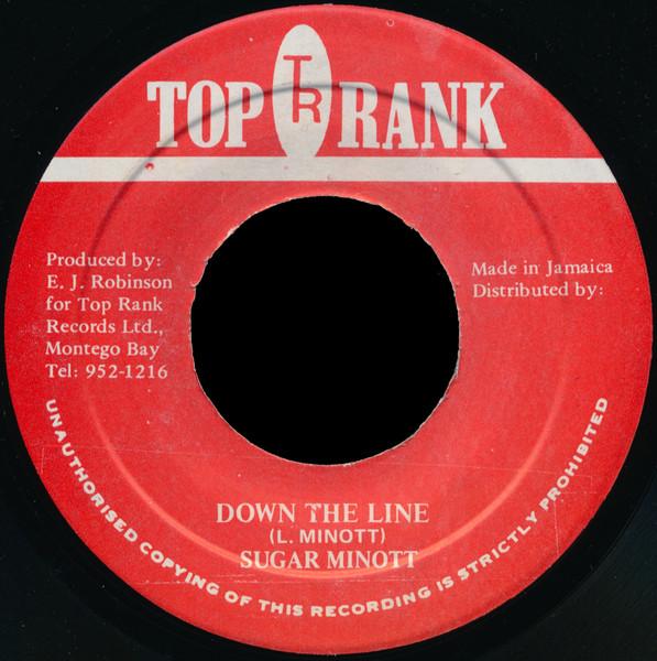 7-дюймовая пластинка SUGAR MINOTT Down The Line NONE Top Rank Ямайка Регги Ска Даб Б/У