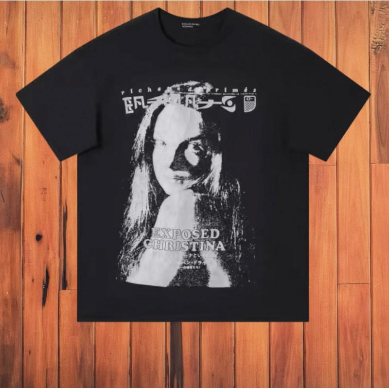 ERD Vintage Loose Fit Short Sleeve T-Shirt Men Women Couple Streetwear