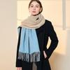 Thickened Solid Color Double Sided Imitation Cashmere Scarf Autumn and Winter Atmosphere Women's High End Versatile Men's Scarf Warm Shawl