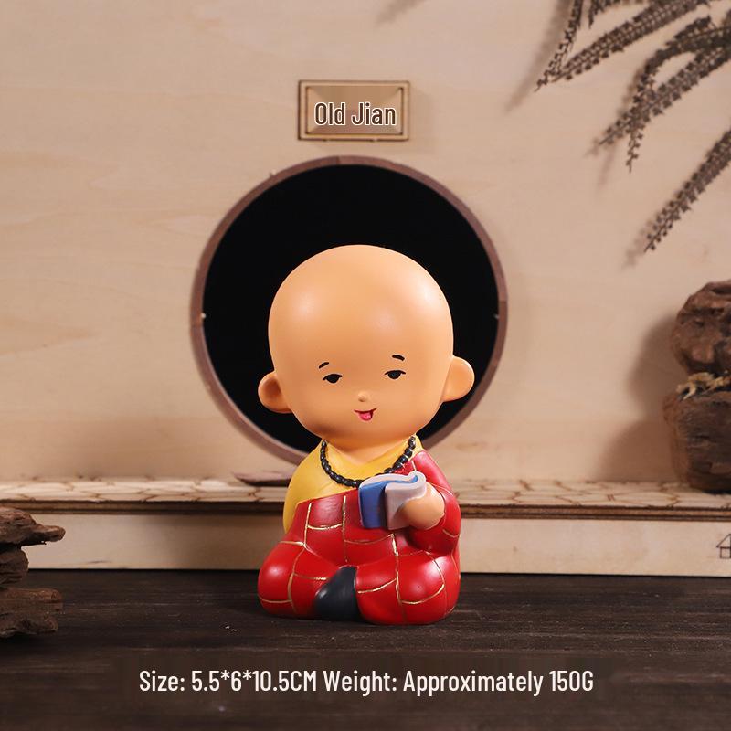 Creative Shaolin Monk Meditation Ornament - Perfect for Home or Car Decor