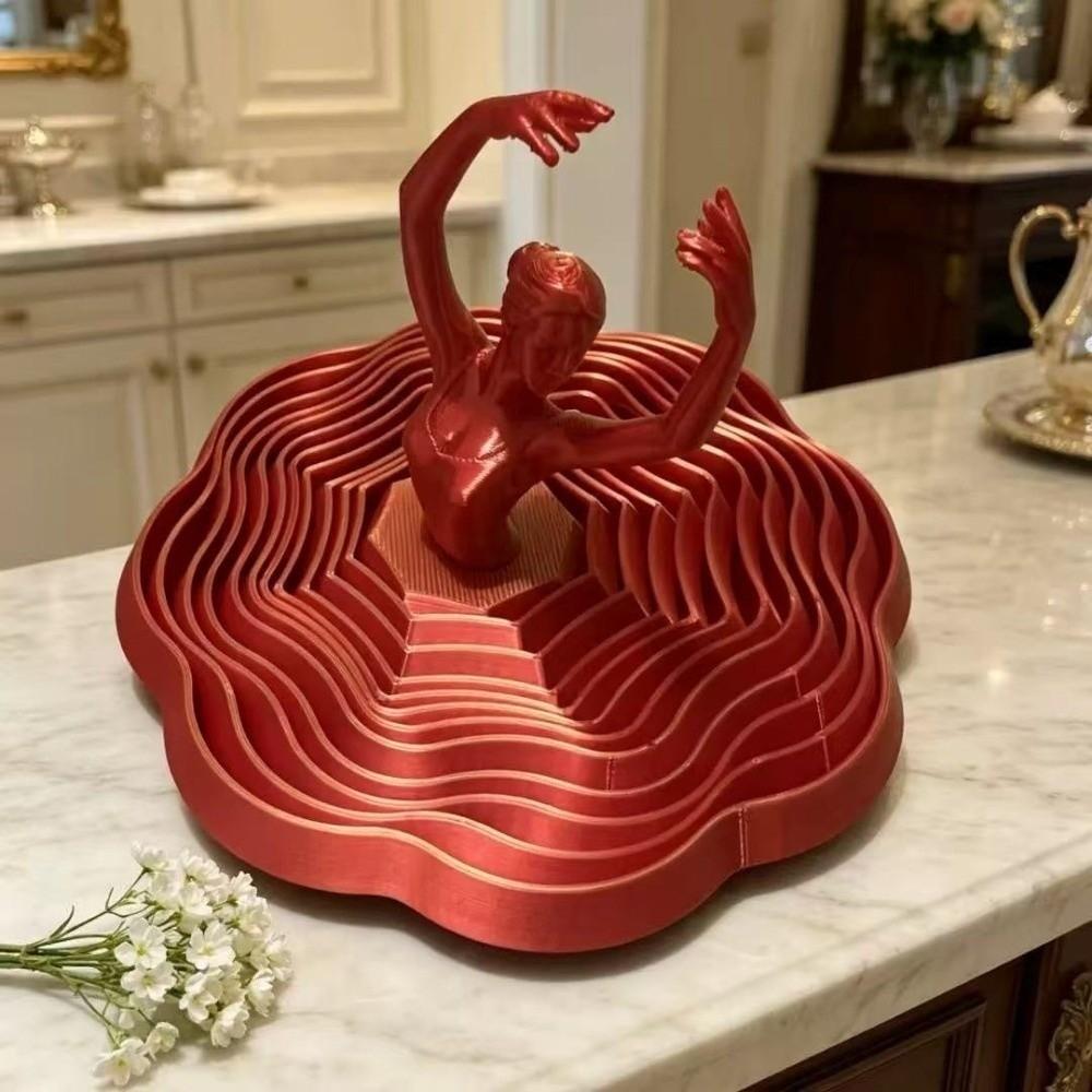 PLA Plastic 3D Printing Ballet Dancers Models Twirling Decompression Toys Women Gift