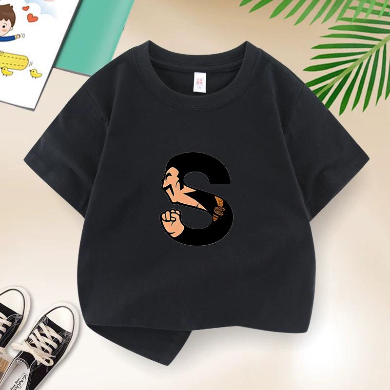 Dragon Ball Summer Childrens TShirt with DZ Letters Print Cute Casual Short Sleeve for Boys and Girls Suitable As A Gift