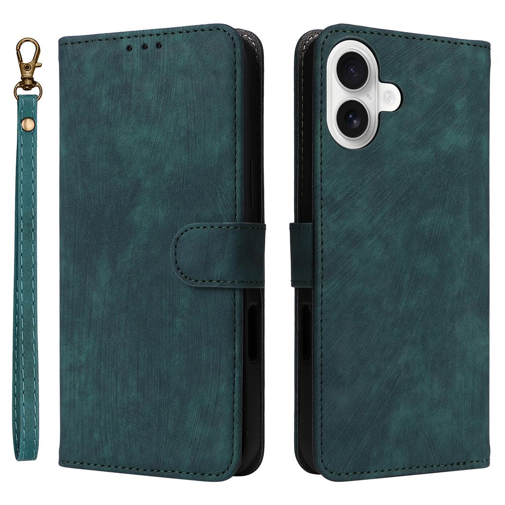 For iPhone 16 Plus Wallet Case RFID Blocking PU Leather Cover Stand View