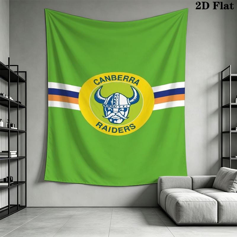 Canberra Raiders Wall Tapestry Aesthetic Wall Hanging Printed Fabric Blanket Decorative Tapestries for Bedroom Living Room Home Decor