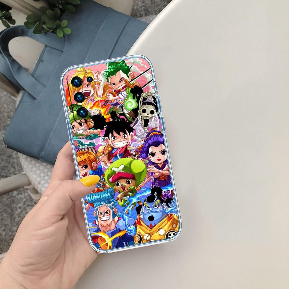 One Piece Art Soft Shell Transparent Phone Case for Motorola Moto G7 G8 G9 G84 G85 G73 G24 G15 Z2 Play Power Plus
