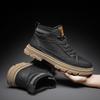 Мужские высокие кроссовки Осень и Зима Мужские нескользящие кожаные туфли Водонепроницаемые повседневные мужские мотоциклетные ботинки