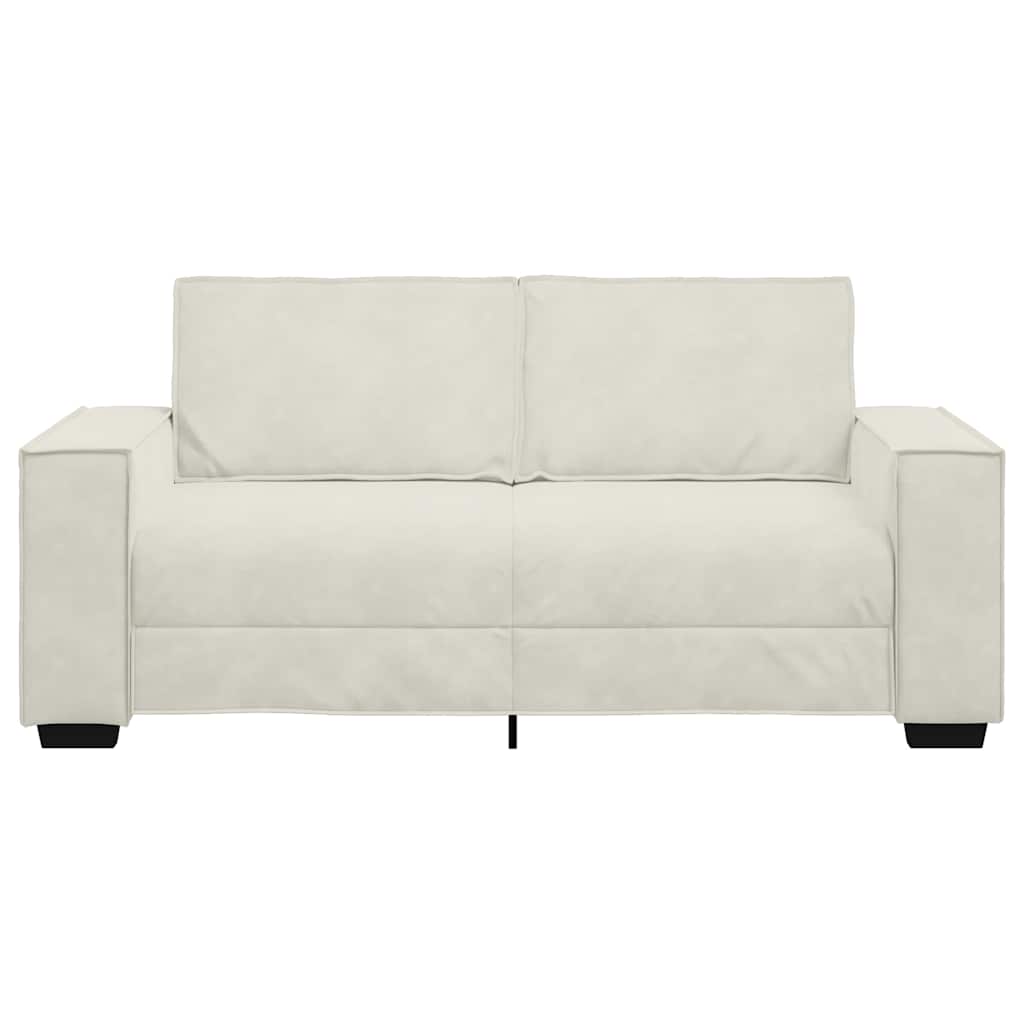 2 Seater Sofa Cream 180 x 78 x 84 cm Velvet