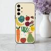 INS МИЛЫЙ Органический Овощной Чехол Для Телефона Для Samsung Galaxy A73,A72,A71,A70,A53,A52,A51,Мягкий Силиконовый Черный Чехол