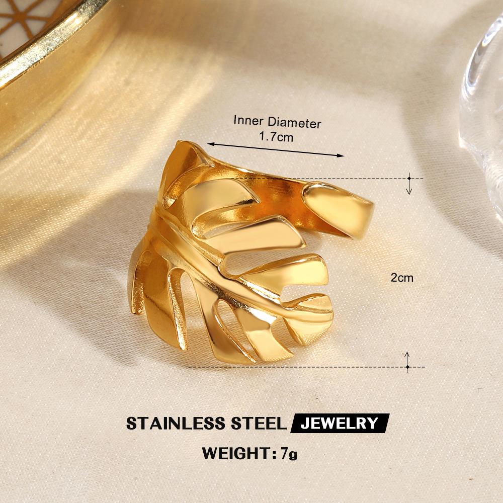 Personalized Stainless Steel Line Rings Women Geometric Irregular Open Rings Minimalist Stylish No Fade Banquet Jewelry Gifts