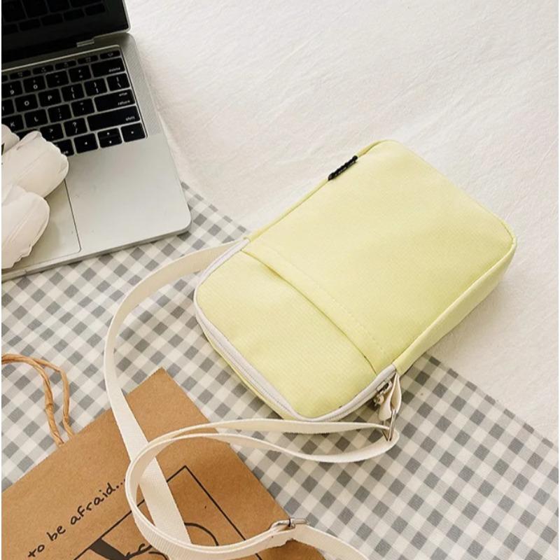Mobile Phone Bag Women's Single Shoulder Crossbody Bag Coin Purse Nylon Handbag Minimalist Small Cell Phone Pouch