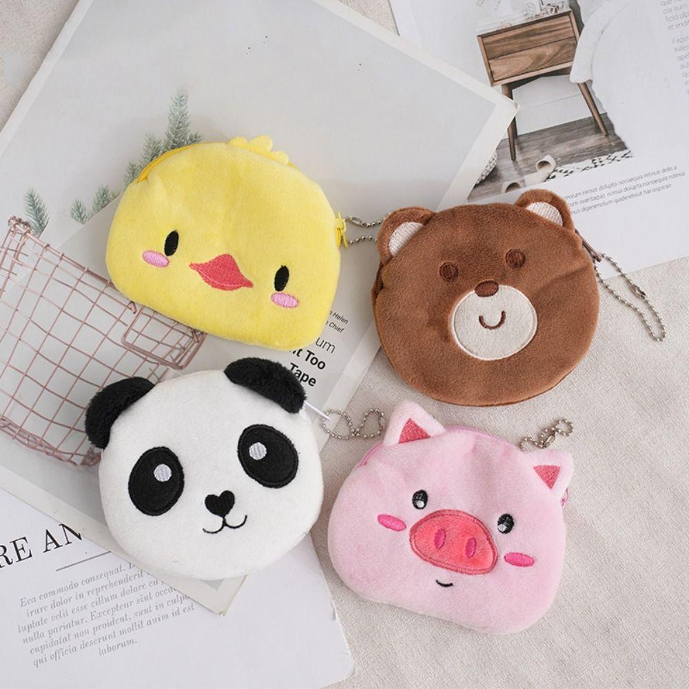Bear Plush Zero Wallet Cartoon Cartoon Storage Bag Cute Panda Plush Coin Purse Girls