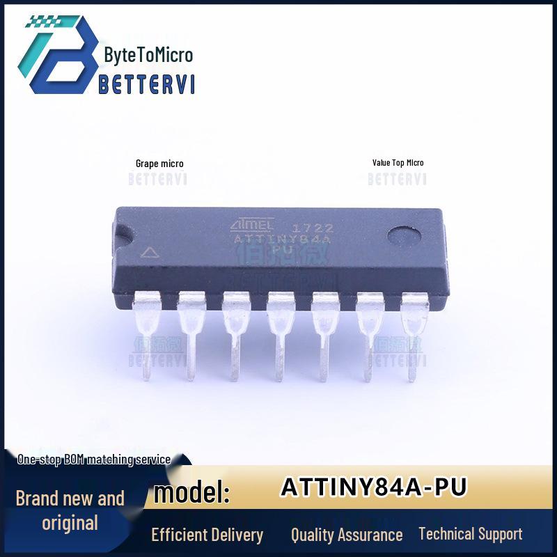 Оригинальный микроконтроллер ATTINY84A-PU DIP-14 (МК/МП/СнК)
