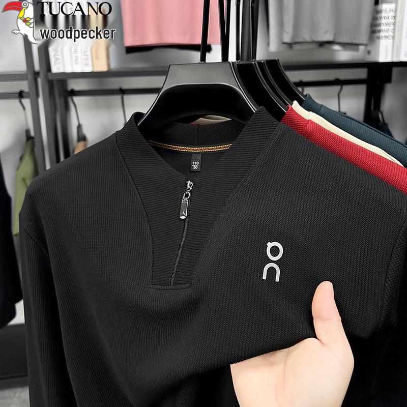 Woodpecker Men's Half-Zip Stand Collar Long-Sleeve Hoodie - 2025 Spring/Autumn Collection