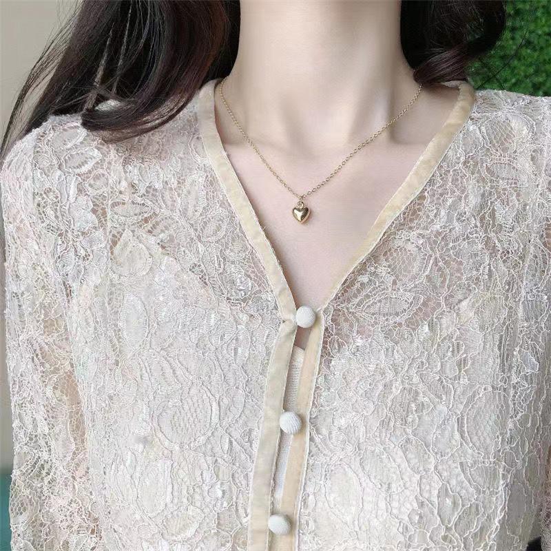 Cute Tiny Love Heart Pendant Necklace For Women Chain Necklace Exquisite Jewelry Gift