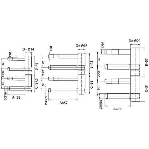 Lot de 2 Charnières à percer KOTARBAU Charnière universelle de porte d'entrée à grande capacité de charge, en laiton robuste, 16 mm