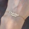 Индивидуальные именные браслеты для женщин, цепочка из нержавеющей стали, персонализированные модные украшения, лучшее Рождество