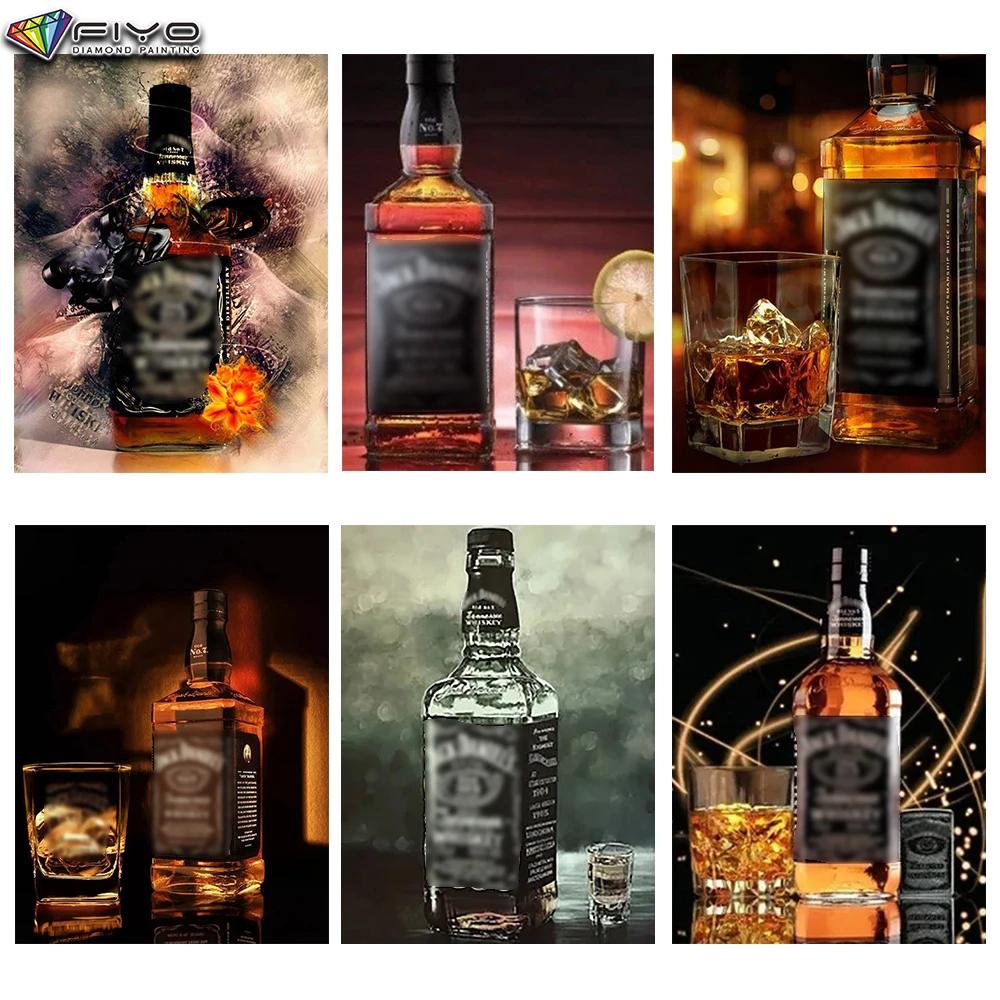 5D DIY Diamond Painting Whiskey Cross Stitch Diamond Art Embroidery  Mosaic Home Deco