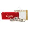 Silver Musical Ganesh Idol | 'Congratulations' Tag with Velvet Box & Carry Bag | Perfect for Wedding Gifts, Housewarmings, and Festive Celebrations