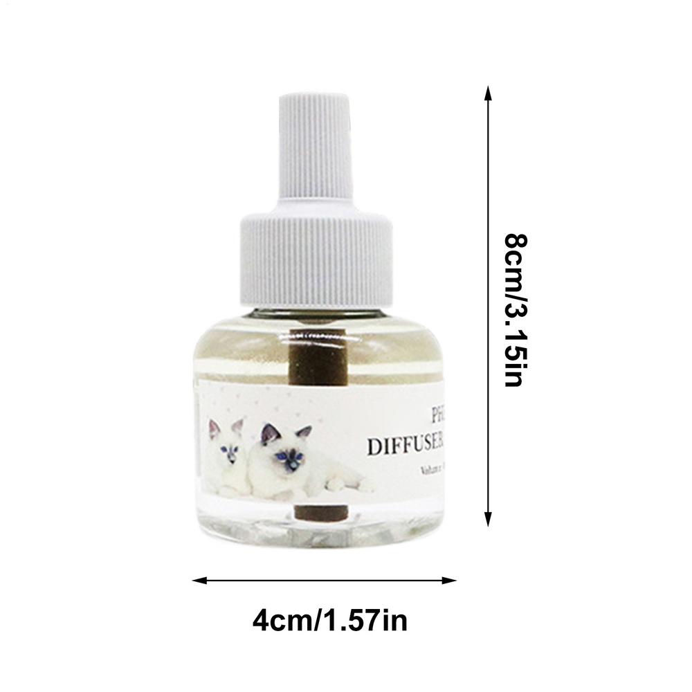 48ml 1 Diffuser 2 Soothing Liquid Pheromones Emotion Stabilizing Anti-Stress Electric Heating Cat Soothing Pheromone Agent Set
