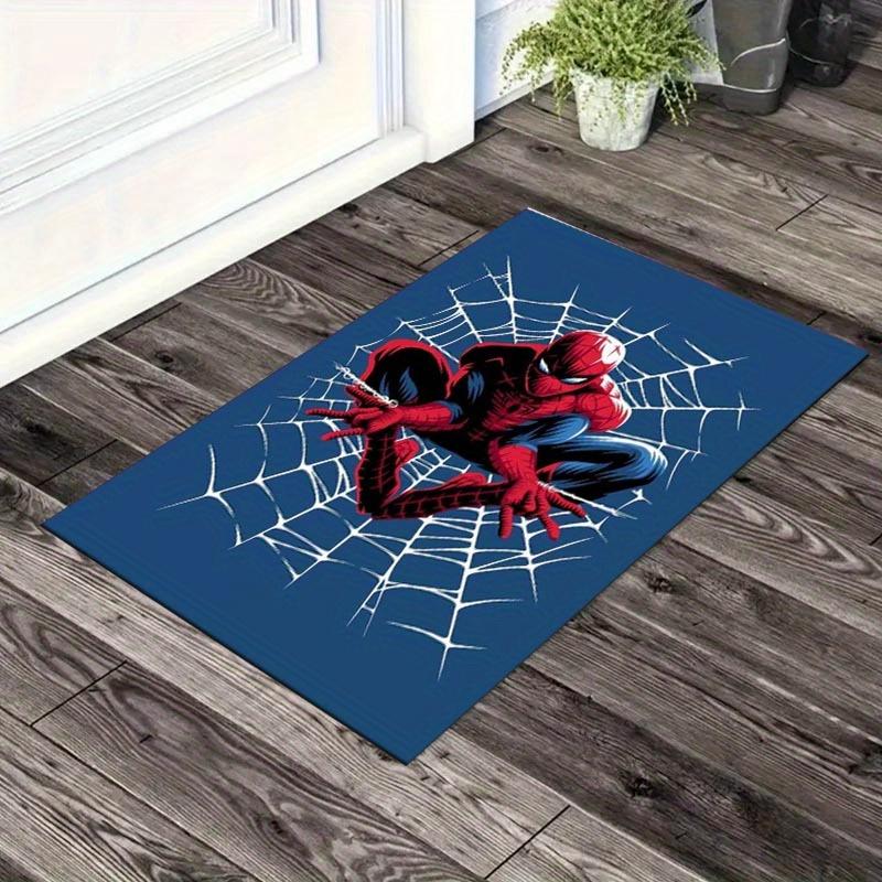 1pc Spider-Man Pattern Area Rug Soft Flannel Floor Mat for Living Room, Office, Bedroom, Outdoor and Camping, Sofa Coffee Table Floor Mat, D