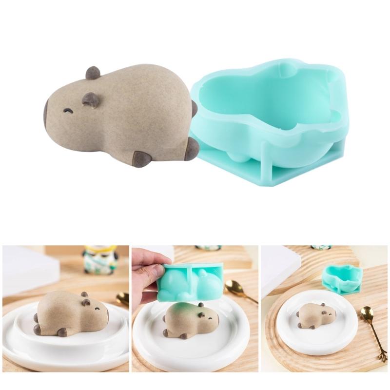Portable Parties Dessert  Silicone Molds Elegant Capybara Puddings Silicone Molds for Cakes Blancmange and Chocolates