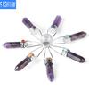Natural Semi Gem Chakra Pendant Crystal Pendant Amethyst Powder Crystal White Crystal
