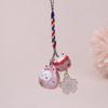 Cute Lucky Cat Pendant Cherry Blossom Phone Strap Unique Maneki Neko Key Chain  Women