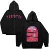 Мужская и женская утепленная свободная толстовка на молнии с принтом букв TRAPSTAR