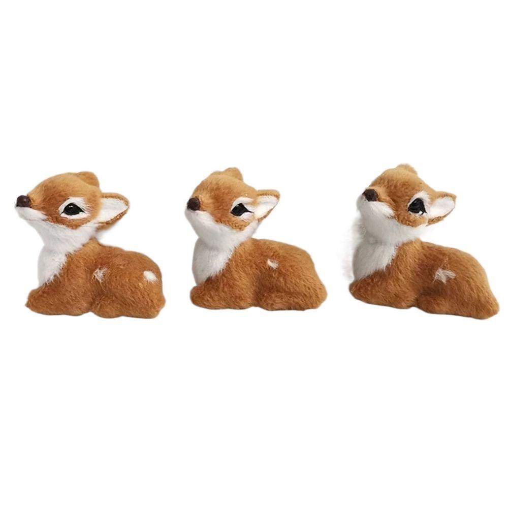 Garden Miniatures Artificial Deer Deer Ornaments Christmas Deer Animal Sika Deer Simulation Deer