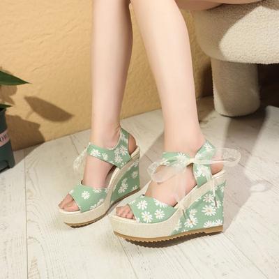 Мода Мода Женская обувь Сабо Клин Черные Босоножки на платформе Обувь Маффины Высокие каблуки Открытый носок Большой размер Роскошные Эспадрильи Толст