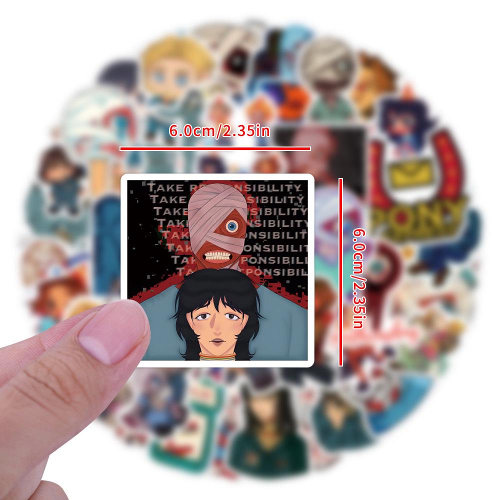 Набор из 55 мультяшных граффити-наклеек для чемодана и бутылки для воды