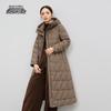 Xuezhongfei Women's Hooded Mid-length Down Jacket