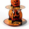 Halloween Cupcake Stand 3 Tier Pumpkin Cardboard Stand Towel Halloween Dessert Serving Tray Holder Spooky Party Decoration