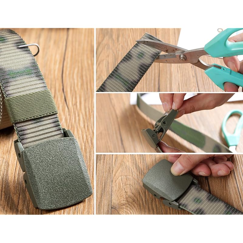 [XDIAN] Men's Belt Nonmetallic Work Clothes Self-Defense Force Military Casual Belt Nylon Belt Durable and Lightweight Adjustable Sport Belt Plastic