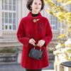Fashionable and Elegant Mid-Aged Mother's Coat, Autumn and Winter Faux Mink Cashmere Sweater Jacket