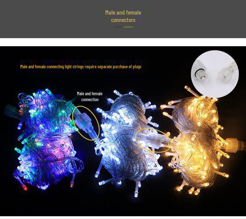 Waterproof LED Star String Lights for Christmas, New Year, Wedding & Outdoor Festivals