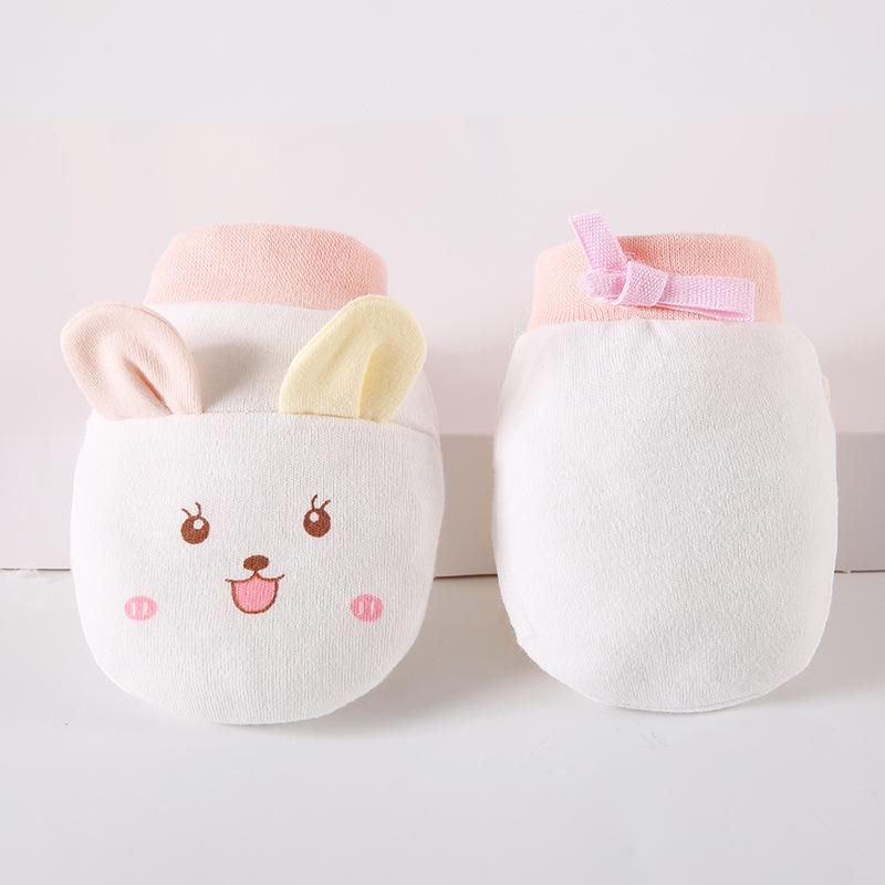 Newborn Breathable Pure Cotton Anti-Scratch Mittens