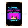 German Anime Metal Plaque Poster Club Bar Designer Wall Decor Retro Cinema Tin Sign Poster
